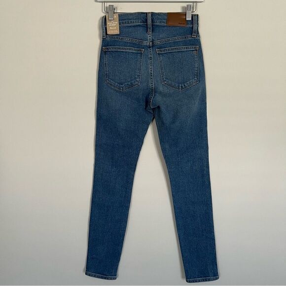 NWT Madewell Petite 10" High Rise Skinny Jeans Button Fly Dewitt Wash Size 24P - Picture 6 of 12